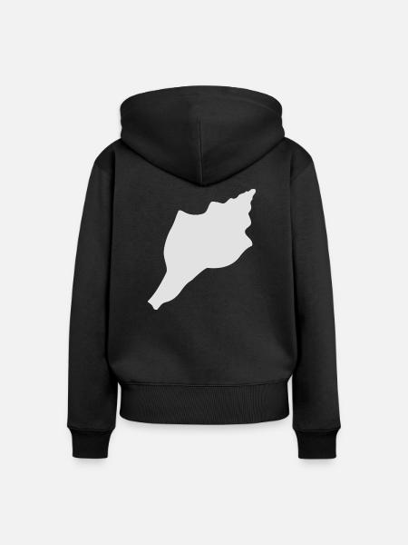 Muscheln - Frauen Premium Bio Zip Hoodie - Schwarz