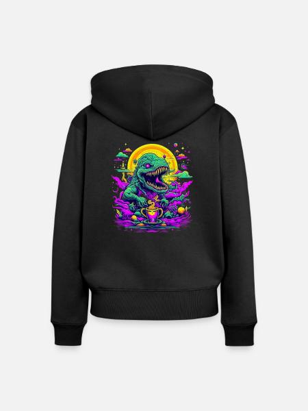coffee Dream - Frauen Premium Bio Zip Hoodie - Schwarz