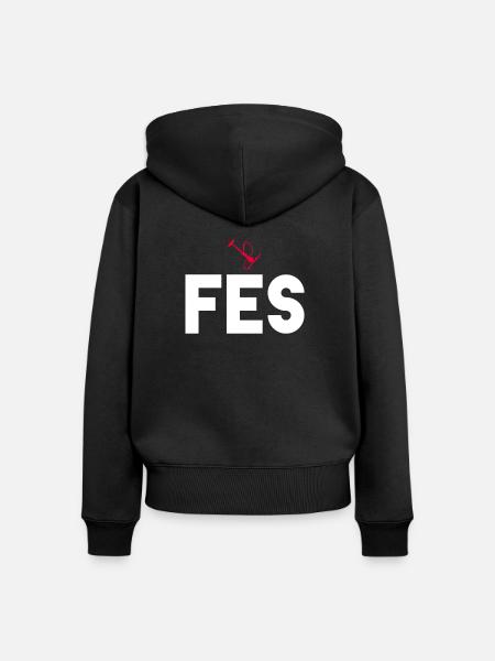 Fès Shisha Wasserpfeife Hookah - Frauen Premium Bio Zip Hoodie - Schwarz