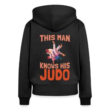 Judo Judoka - Women's Premium Organic Zip Hoodie - black - Back - Julia (174cm)