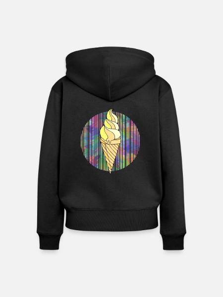 Eis - Frauen Premium Bio Zip Hoodie - Schwarz