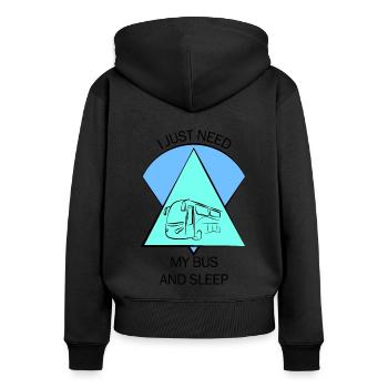 Bus Bus Driver School Bus Bus Bus Bus Driver - Women's Premium Organic Zip Hoodie - black - Back - Julia (174cm)