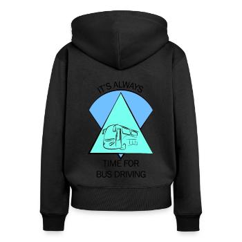 Bus Bus Driver School Bus Bus Bus Bus Driver - Women's Premium Organic Zip Hoodie - black - Back - Julia (174cm)