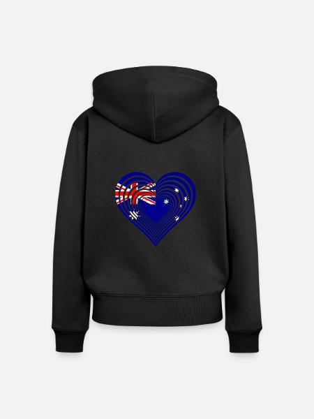 Australien Australia Sidney Melbourne - Frauen Premium Bio Zip Hoodie - Schwarz