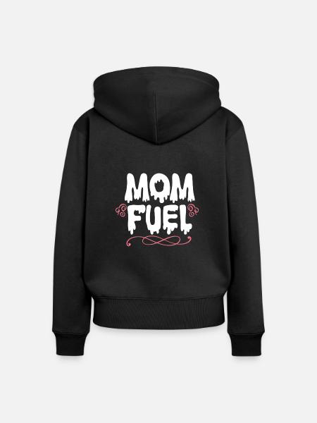 Mama - Frauen Premium Bio Zip Hoodie - Schwarz
