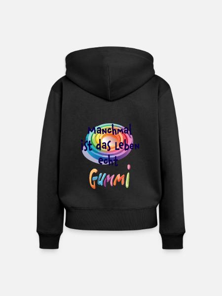 Leben ist Gummi - Frauen Premium Bio Zip Hoodie -