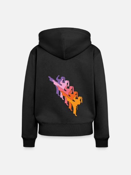 Taekwondo Damen - Frauen Premium Bio Zip Hoodie - Schwarz
