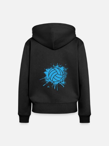 Ballsport - Frauen Premium Bio Zip Hoodie - Schwarz