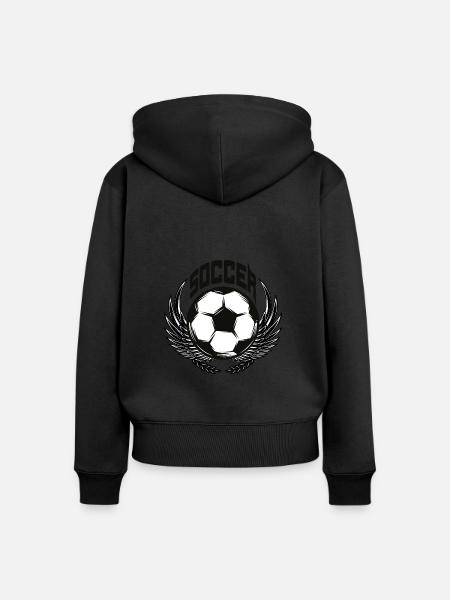 Ballsport - Frauen Premium Bio Zip Hoodie - Schwarz