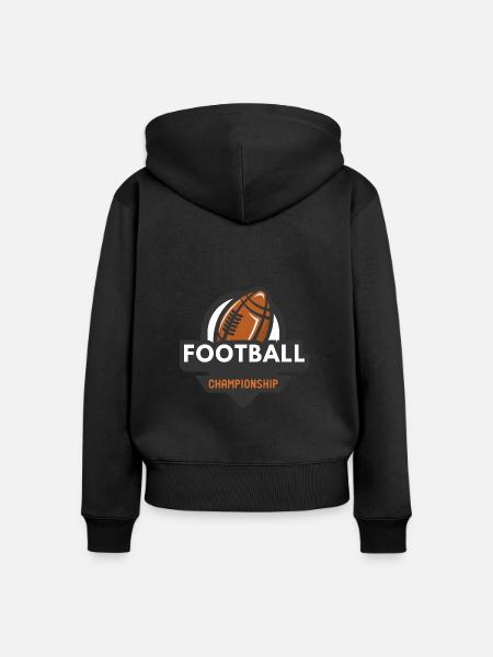 Ballsport - Frauen Premium Bio Zip Hoodie - Schwarz