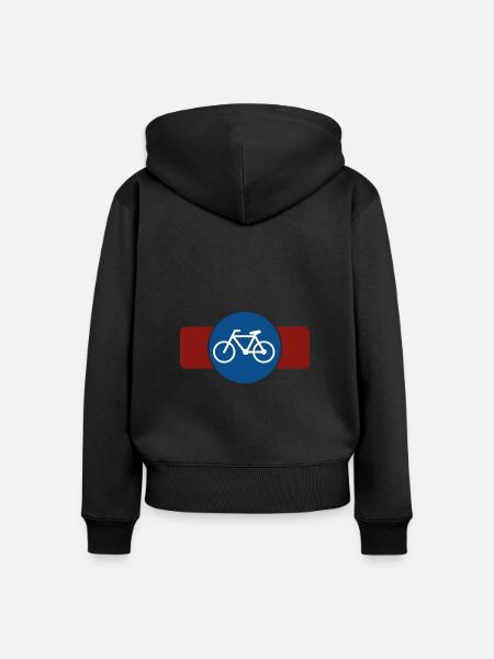 Fahrrad - Frauen Premium Bio Zip Hoodie - Schwarz
