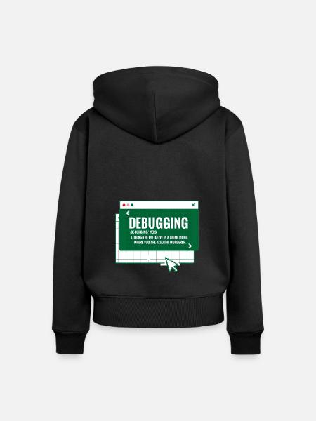 Debuggen - Frauen Premium Bio Zip Hoodie - Schwarz