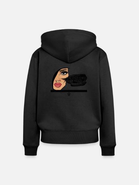 The eyes - Frauen Premium Bio Zip Hoodie - Schwarz