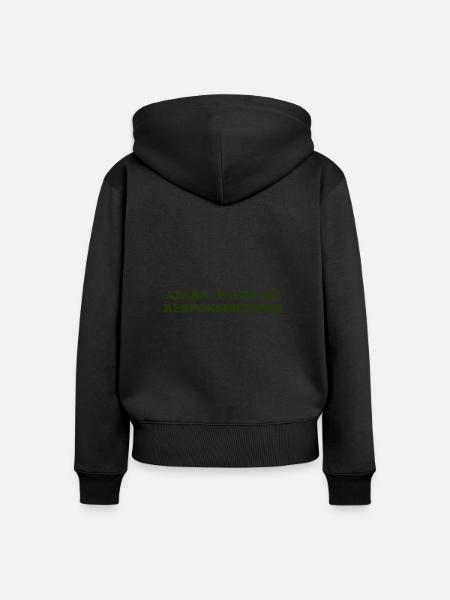 Alexa, Pause My Responsibilities - Frauen Premium Bio Zip Hoodie - Schwarz