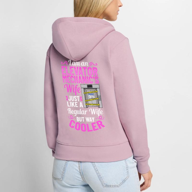 Elevator Elevator System Technician Woman Elevator Elevator Women's Premium Organic Zip Hoodie