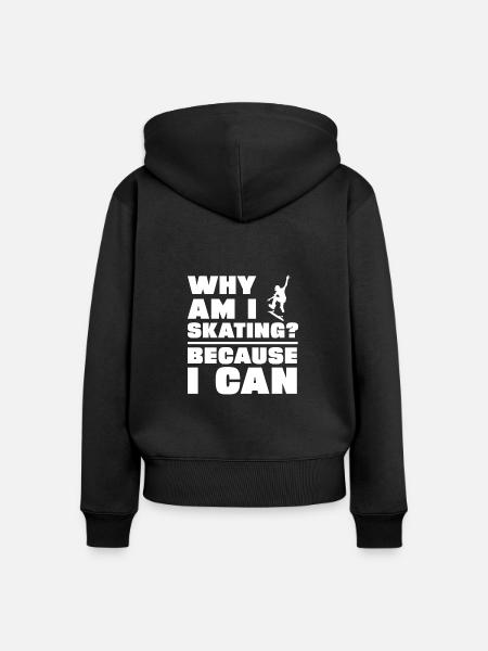 Skating - Frauen Premium Bio Zip Hoodie - Schwarz