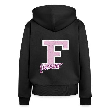 Best friends forever 3 beste Freundinnen Geschenk - Frauen Premium Bio Zip Hoodie - Schwarz - Hinten - Julia (174cm)