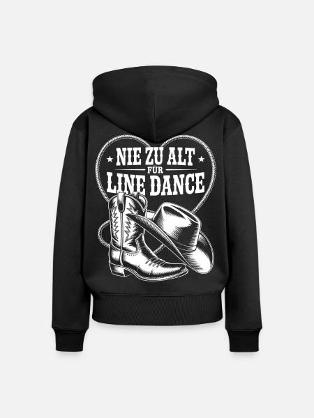 Western Line Dance Stil - Frauen Premium Bio Zip Hoodie - Schwarz