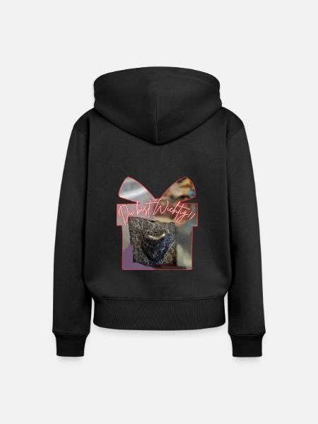 Du bist Wichtig - Frauen Premium Bio Zip Hoodie - Schwarz