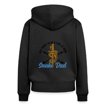 Schlangenbesitzer Schlangenliebhaber Schlangen - Frauen Premium Bio Zip Hoodie - Schwarz - Hinten - Julia (174cm)