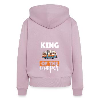 Camping-Liebhaber Wohnmobil für den Außenbereich - Frauen Premium Bio Zip Hoodie - Altrosa - Hinten - Julia (174cm)