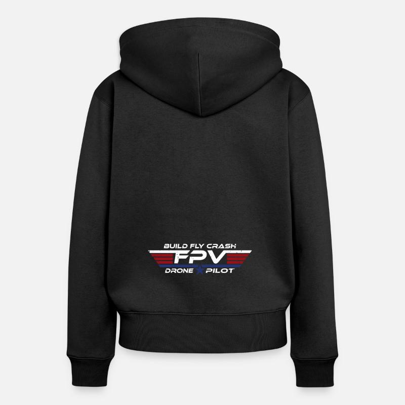 FPV Drone Drone Drone Pilot Drone Pilot Drone Pilot - Women's Premium Organic Zip Hoodie - black