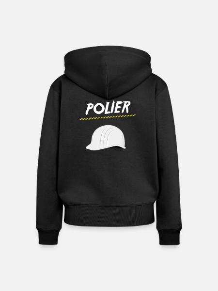 Polier - Frauen Premium Bio Zip Hoodie - Schwarz