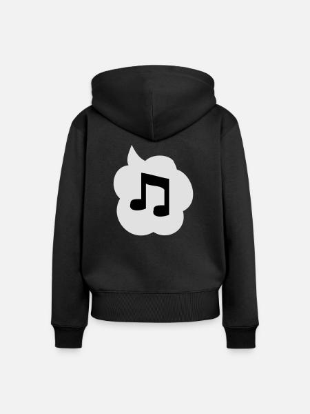 Musik Sprechen - Frauen Premium Bio Zip Hoodie - Schwarz