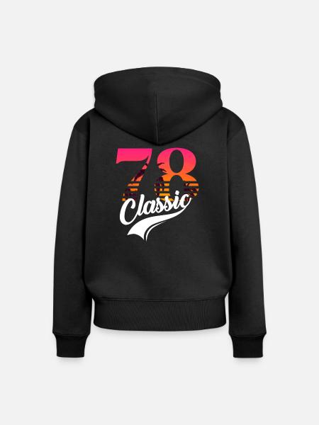 Jahrgang 1978-78th Anniversary - Frauen Premium Bio Zip Hoodie - Schwarz