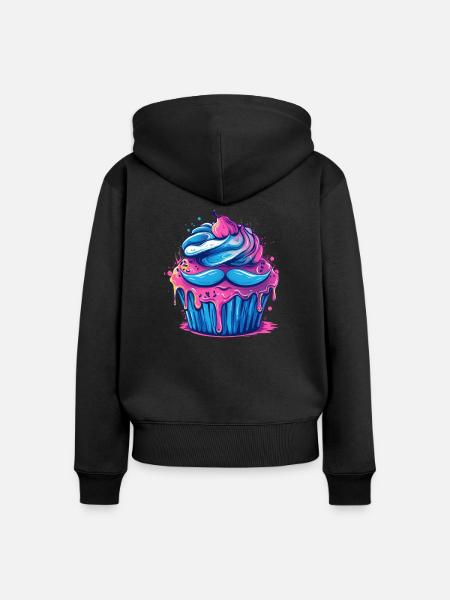 Ausgezeichneter Muffin - Frauen Premium Bio Zip Hoodie - Schwarz