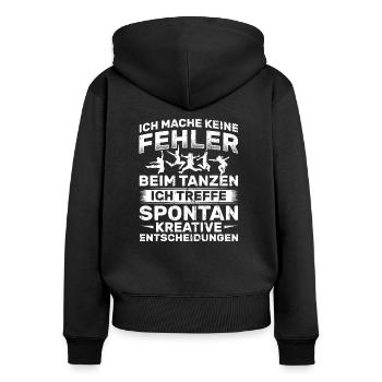 Tanz Tänzerin Tanzen - Frauen Premium Bio Zip Hoodie - Schwarz - Hinten - Julia (174cm)