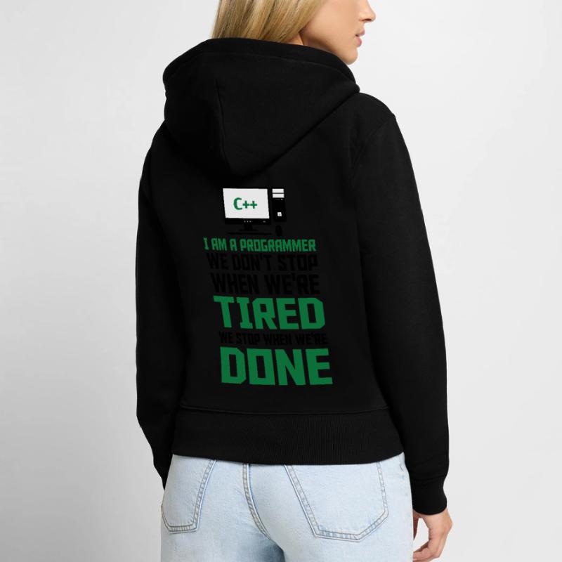 I'm A Programmer I Write Code Computer Scientist A Frauen Premium Bio Zip Hoodie