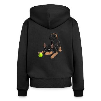 The Cutest Kelpie - Women's Premium Organic Zip Hoodie - black - Back - Julia (174cm)
