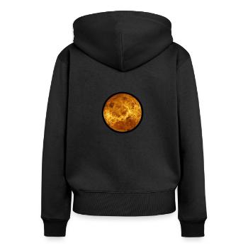 Venus - Women's Premium Organic Zip Hoodie - black - Back - Julia (174cm)