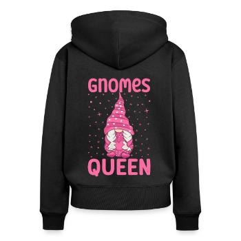 Garden Gnome Costume Gnomes Queen Gnome - Women's Premium Organic Zip Hoodie - black - Back - Julia (174cm)