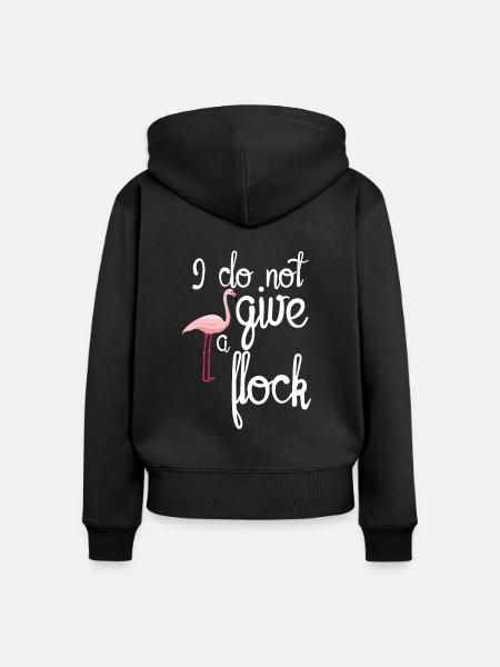 Flamingo Flamingo - Frauen Premium Bio Zip Hoodie - Schwarz