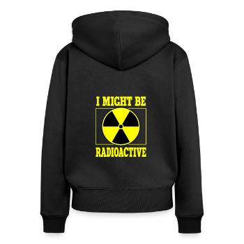 Radiologue radiologie énergie nucléaire à rayons X - Sweat à capuche zippé Premium bio Femme - noir - Dos - Julia (174cm)