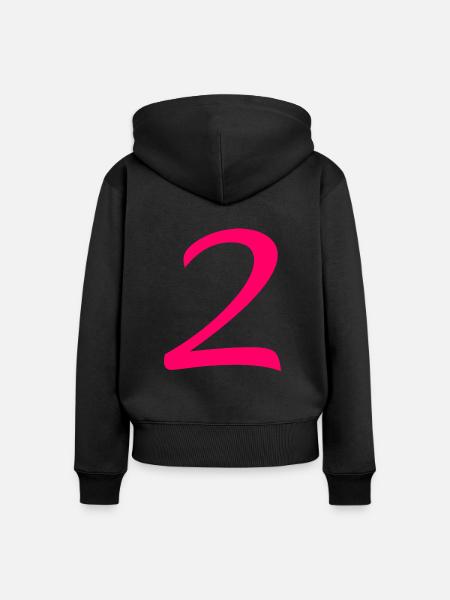 2 - Frauen Premium Bio Zip Hoodie - Schwarz