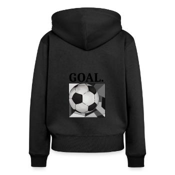 Football Vintage Football Fan Design Tournament 2022 - Women's Premium Organic Zip Hoodie - black - Back - Julia (174cm)