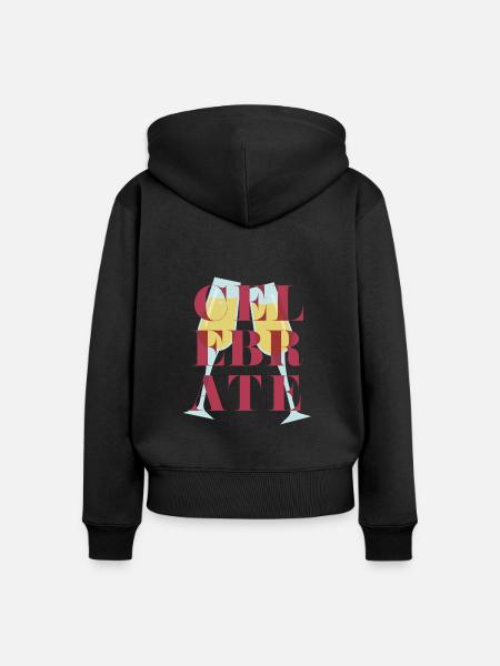 Feier - Frauen Premium Bio Zip Hoodie - Schwarz