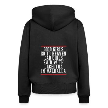 Evil Girls Raids In Valhalla - Women's Premium Organic Zip Hoodie - black - Back - Julia (174cm)