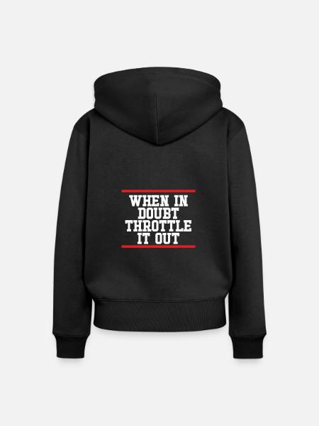 Im Zweifelsfall Drosseln - Frauen Premium Bio Zip Hoodie - Schwarz