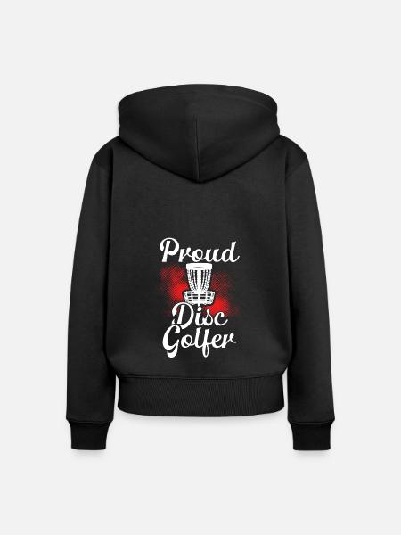 Stolzer Discgolfer - Frauen Premium Bio Zip Hoodie - Schwarz