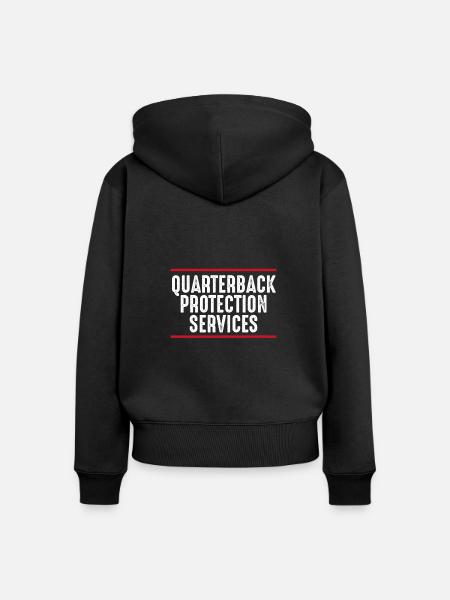 Quaterback Schutzdienste - Frauen Premium Bio Zip Hoodie - Schwarz