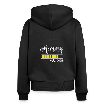 Chargement de maman 2022 - Sweat à capuche zippé Premium bio Femme - noir - Dos - Julia (174cm)