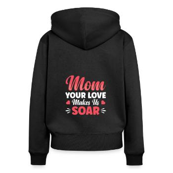 Your love makes us ascend - Women's Premium Organic Zip Hoodie - black - Back - Julia (174cm)