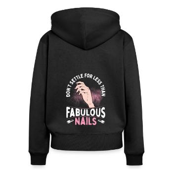 Don't bother with anything less than - Women's Premium Organic Zip Hoodie - black - Back - Julia (174cm)