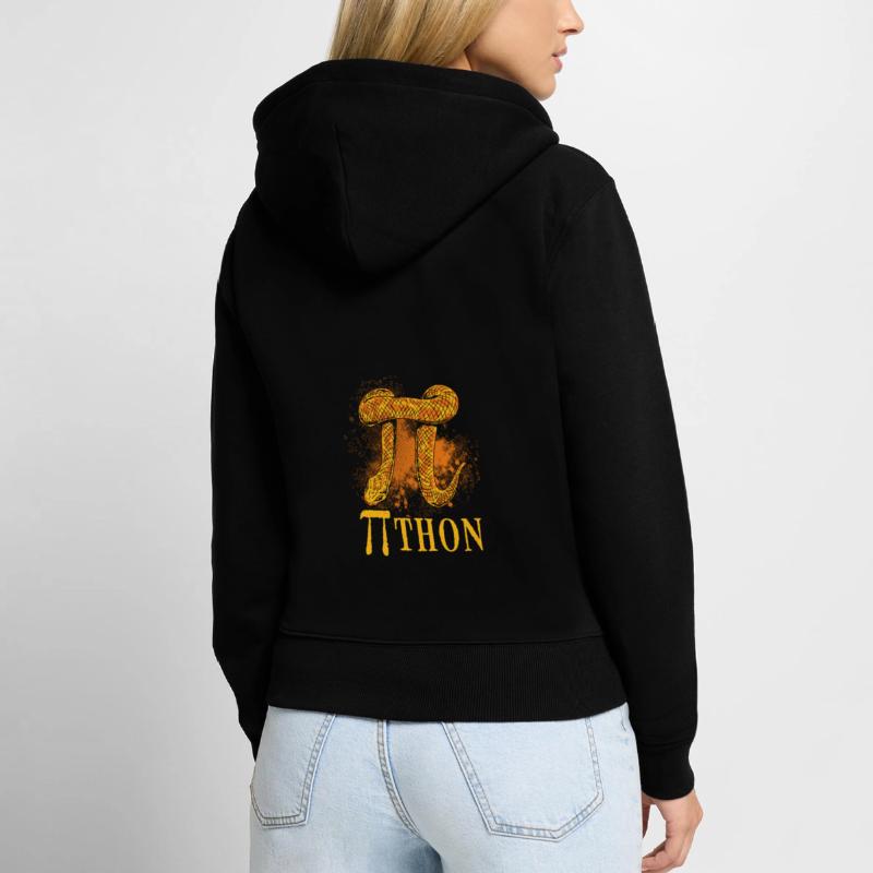 Pi The Serpent Python Women's Premium Organic Zip Hoodie