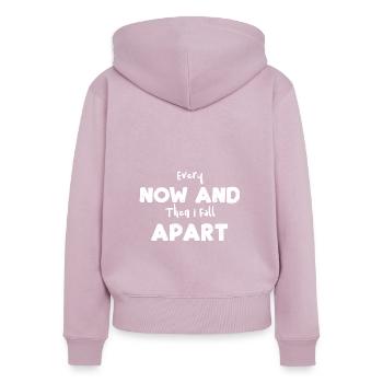De temps en temps, je m’effondre - Sweat à capuche zippé Premium bio Femme - rose poudré - Dos - Julia (174cm)