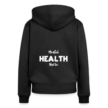 Mental Health Nurse - Nurse - Frauen Premium Bio Zip Hoodie - Schwarz - Hinten - Julia (174cm)